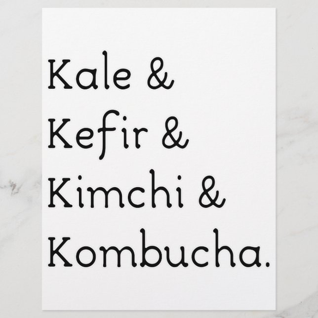 Kale Kefir Kimchi Kombucha (Front)