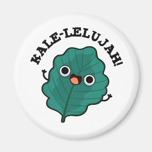 Kale-lelujah Cute Veggie Kale Pun Magnet
