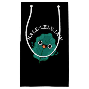 Kale-lelujah Funny Veggie Kale Pun Dark BG Small Gift Bag