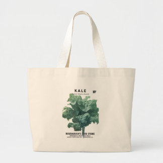 Kale, Roudabush's Seed Store Large Tote Bag