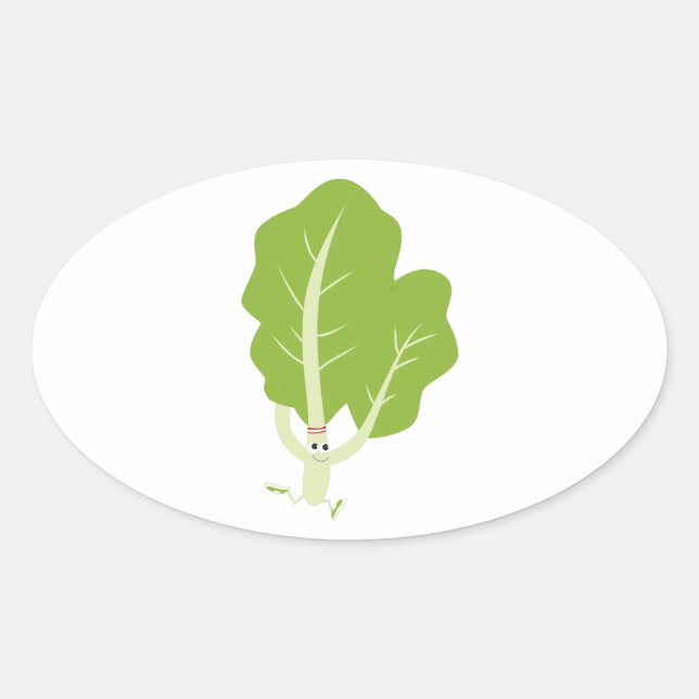 Kale Runner Oval Sticker (Front)