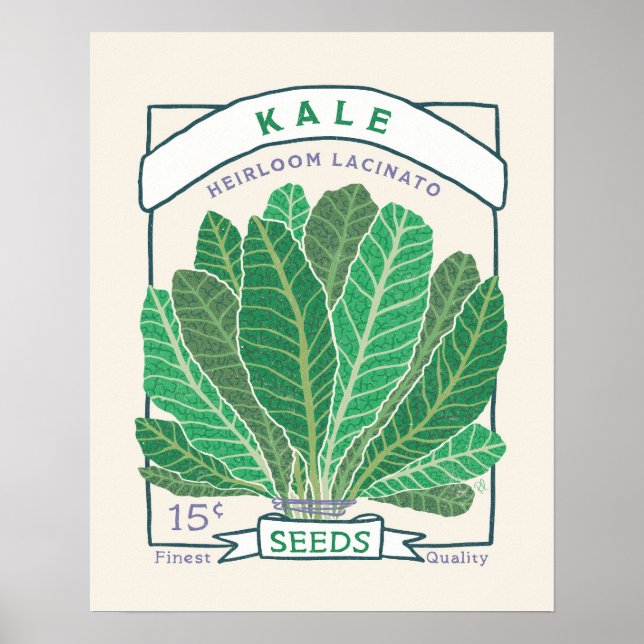 Kale Seed Packet Poster  (Front)