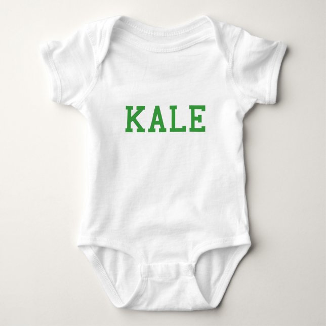 Kale University College Vegan Vegetarian Healthy Baby Bodysuit (Front)