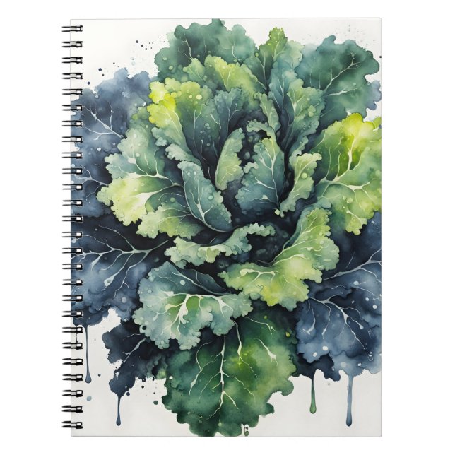 Kale - Watercolor flowers Notebook (Front)