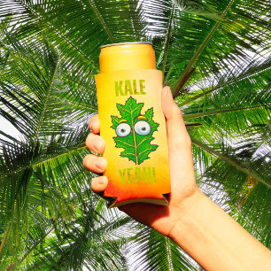 Kale Yeah Funny Veggie Pun 12oz  Seltzer Can Cooler