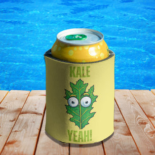 Kale Yeah Funny Veggie Pun  Can Cooler