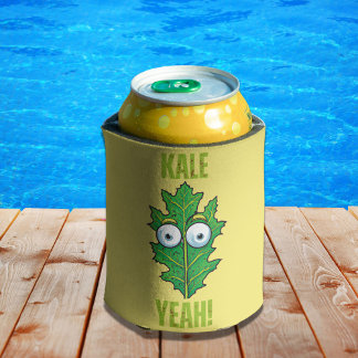 Kale Yeah Funny Veggie Pun Can Cooler