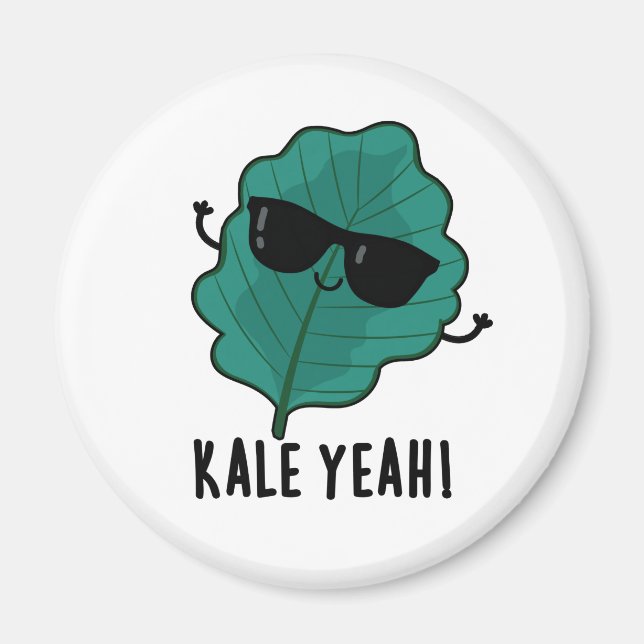 Kale Yeah Funny Veggie Pun Magnet (Front)