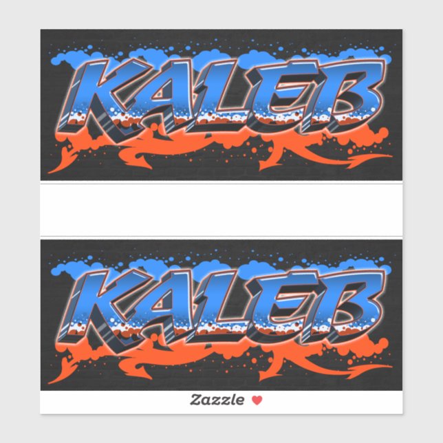 Kaleb First Name Name Graffiti Decal Sticker (Sheet)