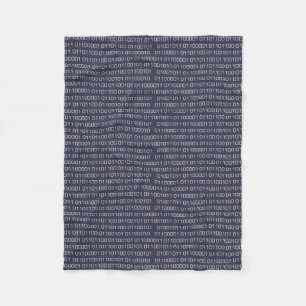 Kaleb in binary code fleece blanket