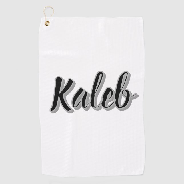 Kaleb Mens Name, Golf Towel (Front)