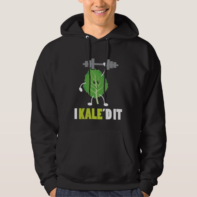 Kaled It - Fitness Vegan Vegetarian Kale Gym Hoodie (Front)