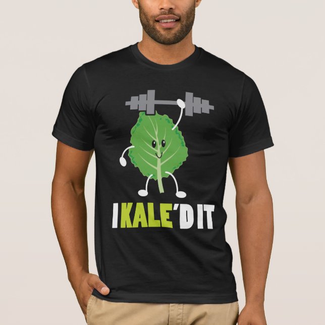 Kaled It - Fitness Vegan Vegetarian Kale Gym T-Shirt (Front)