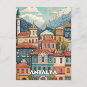 Kaleici Area of Antalya Turkiye Travel Postcard