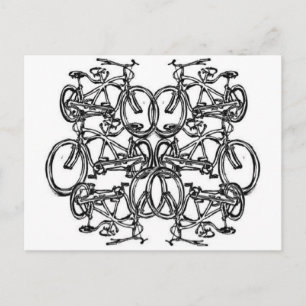 Kaleidescopic Tandem Bicycle (Vintage Schwinn) Postcard