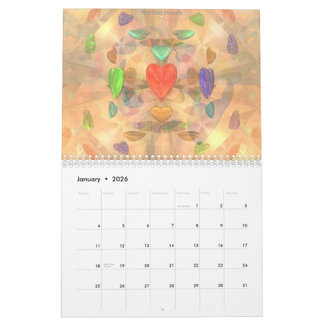 Kaleido3D Calendar (Jan 2026)
