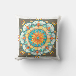 Kaleidoscope 1 Colourful Mandala Cushion