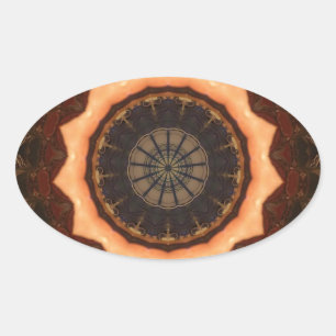 Kaleidoscope 1 oval sticker