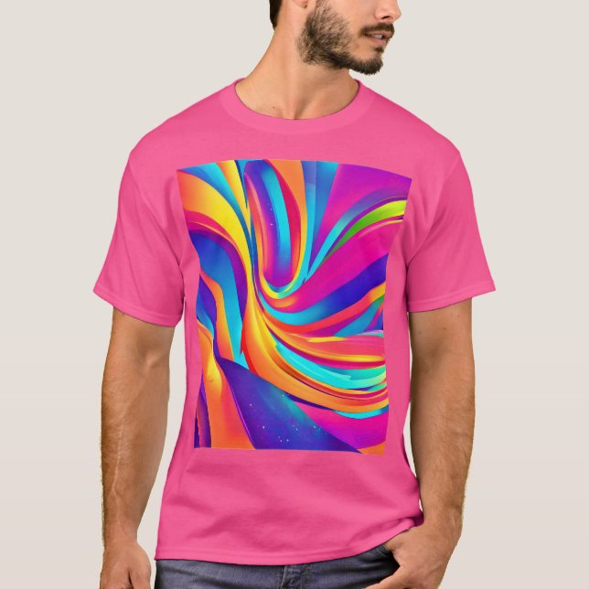 Kaleidoscope Abstract Burst Artwork T-Shirt (Front)