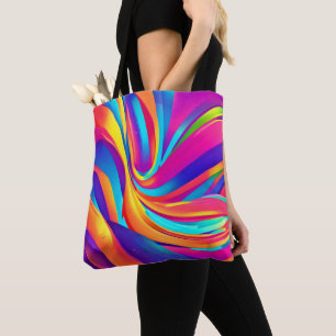 Kaleidoscope Abstract Burst Artwork Tote Bag