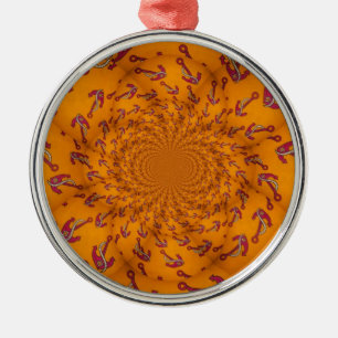 Kaleidoscope Anchor Art Print Metal Tree Decoration