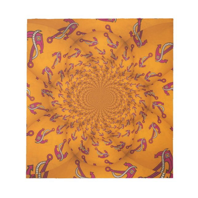 Kaleidoscope Anchor Art Print Notepad (Front)