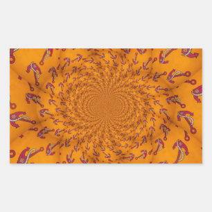 Kaleidoscope Anchor Art Print Rectangular Sticker