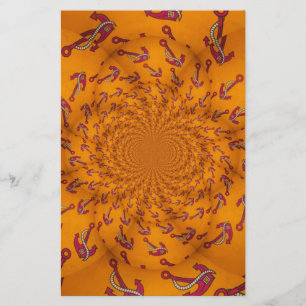 Kaleidoscope Anchor Art Print Stationery