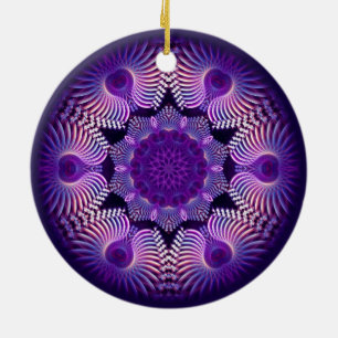 Kaleidoscope Apophysis Flower I Ceramic Tree Decoration