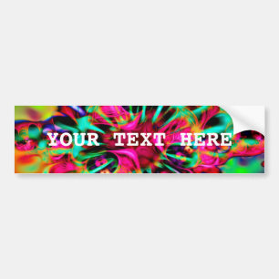 Kaleidoscope Apophysis Fractal Art - I + your text Bumper Sticker