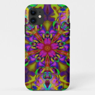 Kaleidoscope Apophysis Fractal Art - II iPhone 11 Case