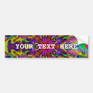 Kaleidoscope Apophysis Fractal Art - II + text Bumper Sticker