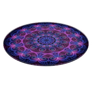 Kaleidoscope Apophysis Mandala Hearts Cutting Board