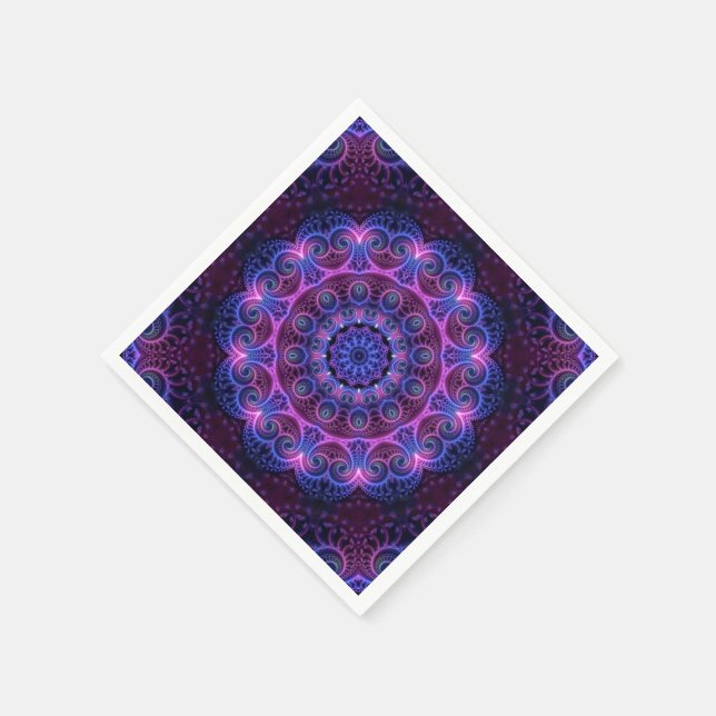 Kaleidoscope Apophysis Mandala Hearts Napkin (Corner)