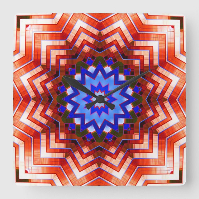 Kaleidoscope Art 12 Wall Clocks & Numeral Options (Front)