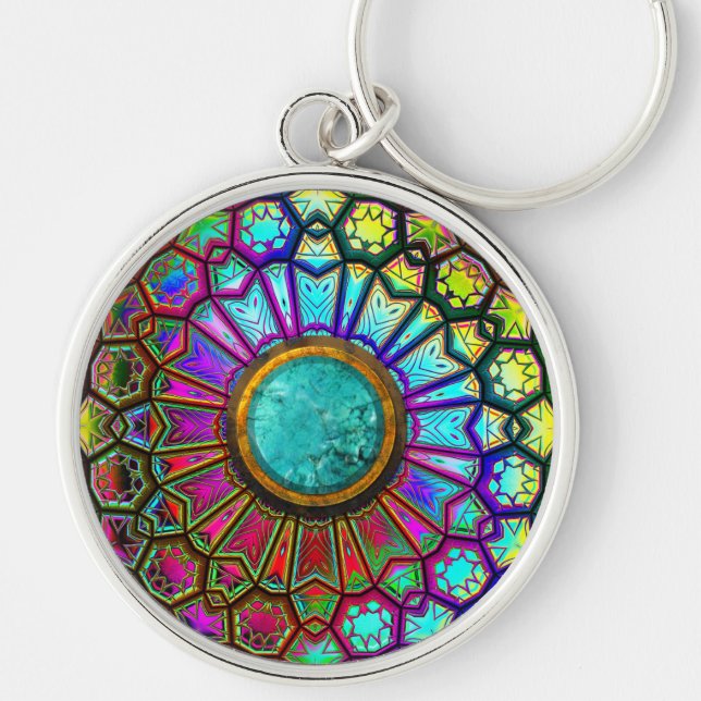 Kaleidoscope Art 14 Keychain Options (Front)