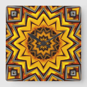 Kaleidoscope Art 15 Wall Clocks & Numeral Options