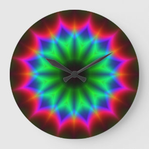 Kaleidoscope Art 17 Wall Clocks & Numeral Options
