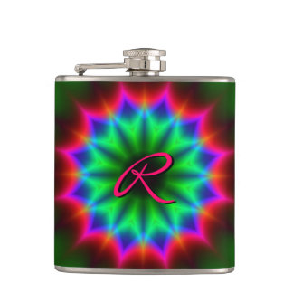 Kaleidoscope Art 17 Wrapped Flask