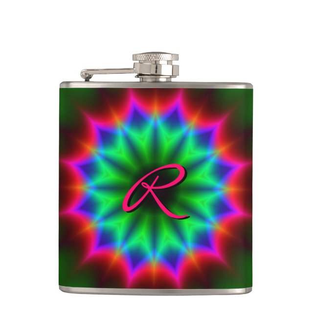 Kaleidoscope Art 17 Wrapped Flask (Front)