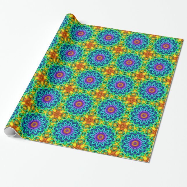Kaleidoscope Art 18 Wrapping Paper (Unrolled)