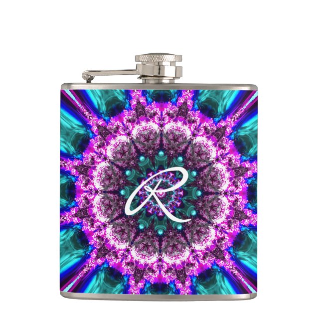 Kaleidoscope Art 1 Wrapped Flask (Front)