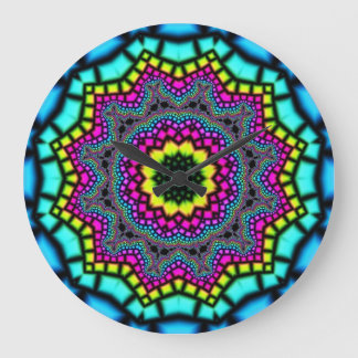 Kaleidoscope Art 4 Wall Clocks & Numeral Options