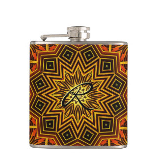 Kaleidoscope Art 9 Wrapped Flask