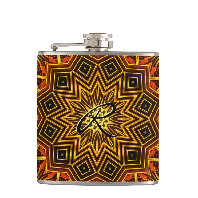 Kaleidoscope Art 9 Wrapped Flask (Front)