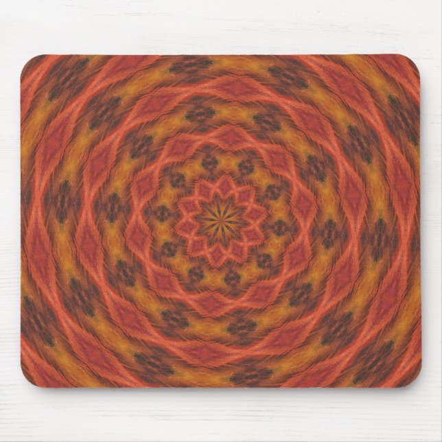 Kaleidoscope Autumn Colours Mouse Pad (Front)