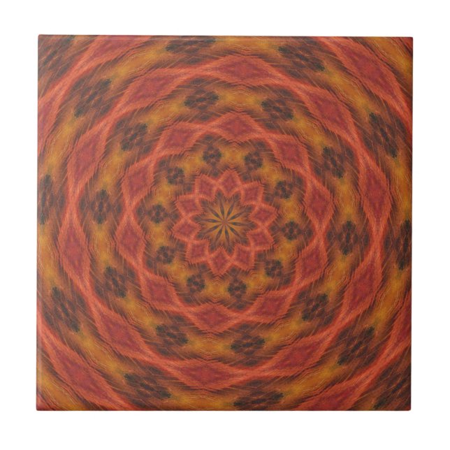 Kaleidoscope Autumn Colours Tile (Front)