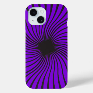 Kaleidoscope Black and Purple Design iPhone 15 Case