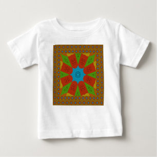 Kaleidoscope Bloom A Vibrant African Print Colour  Baby T-Shirt
