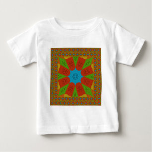 Kaleidoscope Bloom A Vibrant African Print Colour  Baby T-Shirt